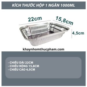 khay nhôm đựng thực phẩm 1 ngăn dùng 1 lần khay nhôm đựng thực phẩm 1 ngăn dùng 1 lần