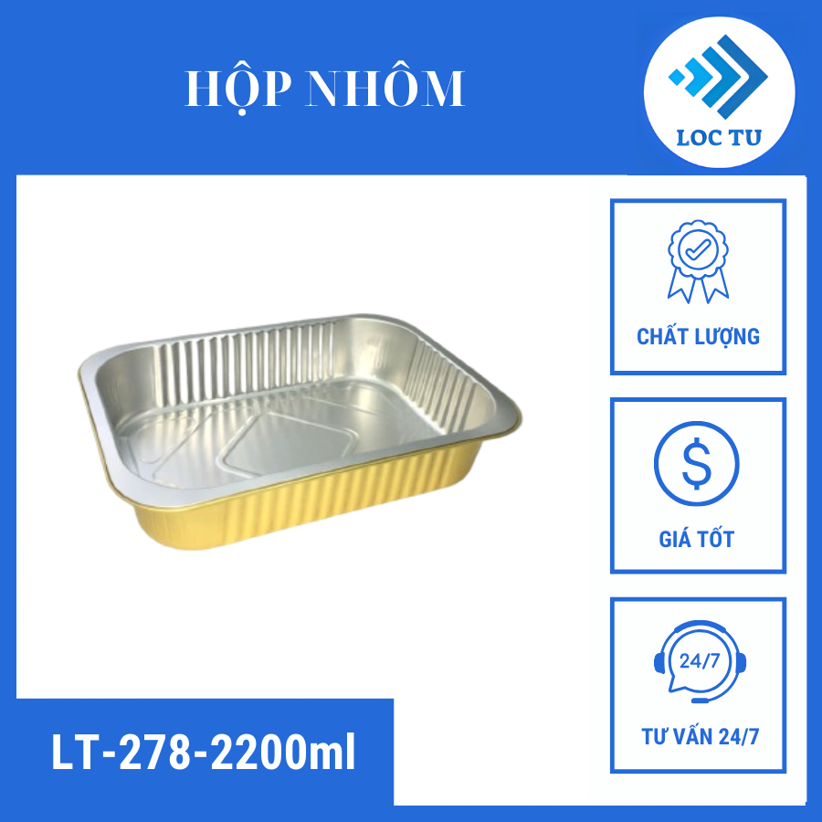 Khay nhôm cao cấp LT-278/2200ML của Lộc Tự