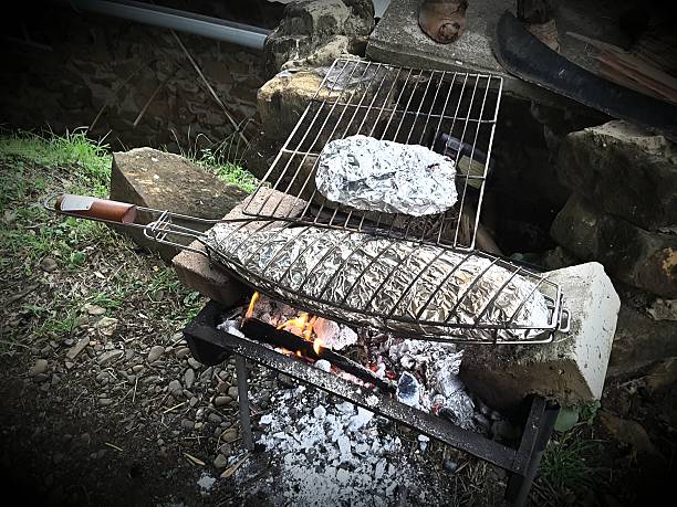 Cá nướng giấy bạc trong lò vi sóng