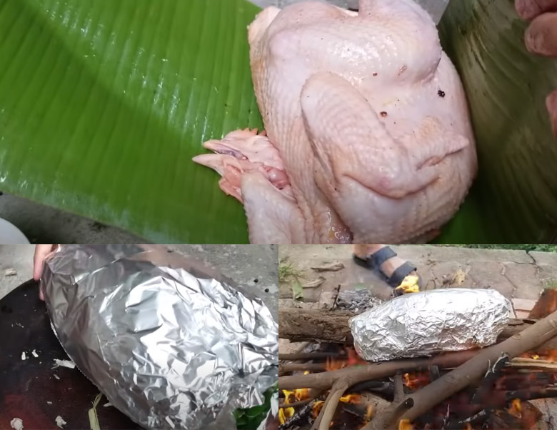 Gà ta tươi ngon – "linh hồn" của món gà nướng giấy bạc lò nướng trứ danh.