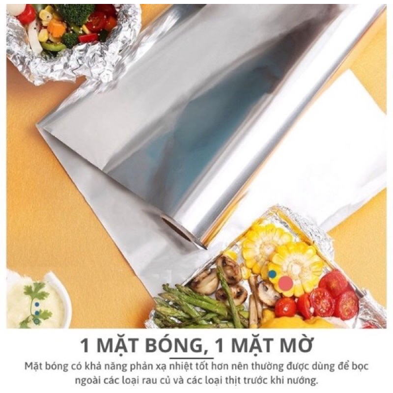 So sánh hiệu quả trước và sau khi sử dụng màng nhôm nướng để giữ độ ẩm cho thực phẩm.